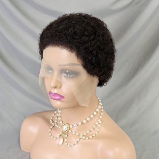 Afro Kinky Curly Human Hair Wig 13×4 Lace Frontal Short Bob