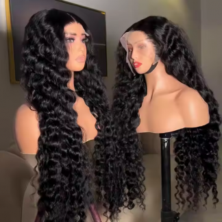 Loose Deep Wave Curly Raw Virgin Brazilian Human Hair Wig
