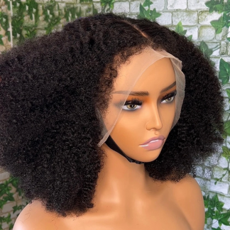 Afro Kinky Curly Wig Human Hair 13×4 Curly Lace Front for Women