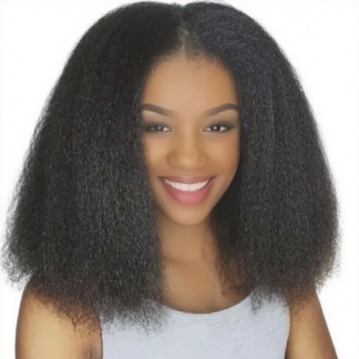 Premium Synthetic Curly Wig Kinky Curl Black Hair for Daily Wear