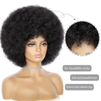 Top Quality Natural Short Afro Curly Wig for Black Women Glueless