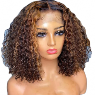 欧美非洲短卷发真人发假发 Short Curly Human Hair Wig European African