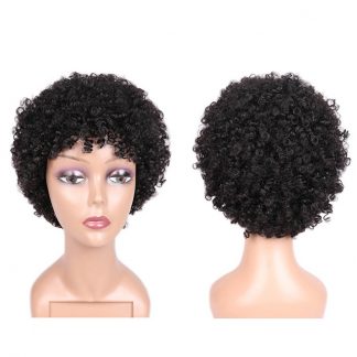 超短非洲卷曲精灵切割假发 Super Short Afro Curl Pixie Cut Human Hair Wig