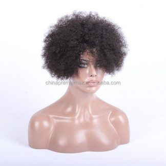 非洲式发型古怪短人发假发 Afro Kinky Short Human Hair Wig Classic Style